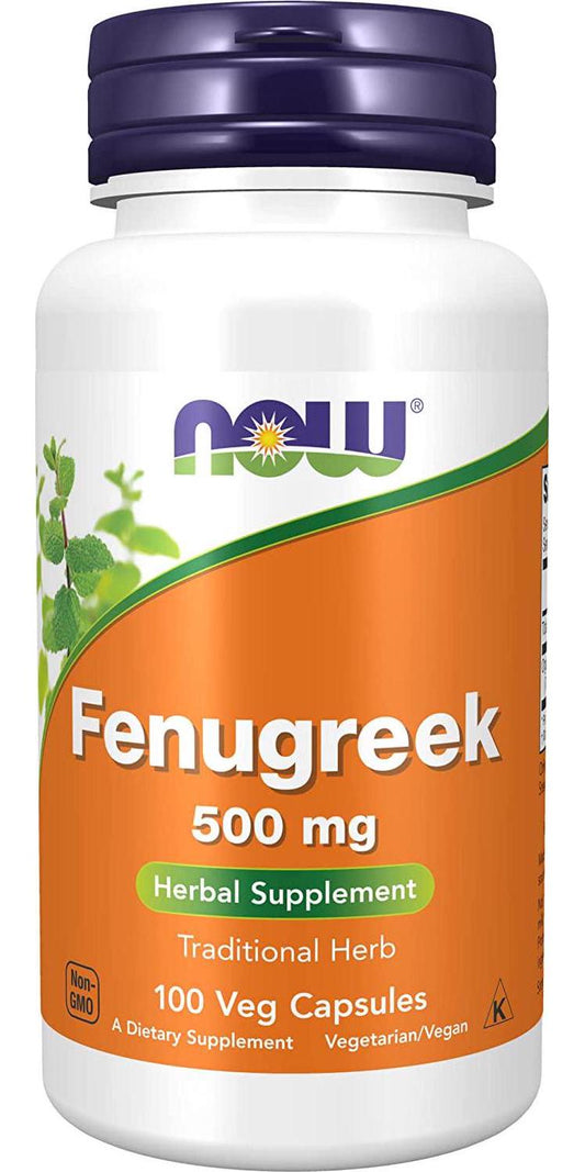 NOW Fenugreek 500mg, 100 Capsules