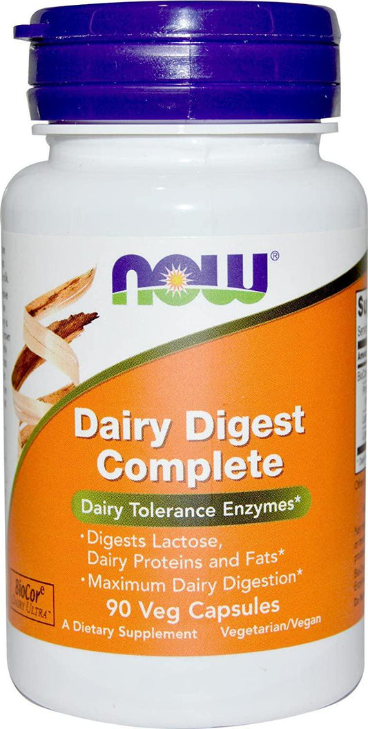 NOW Foods Dairy Digest Complete 90 Vegicaps (Pack Of 2)
