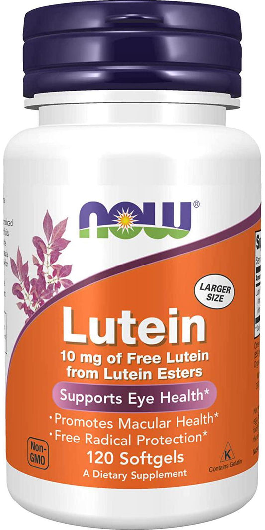 NOW Foods Lutein 10 mg Softgels, 120