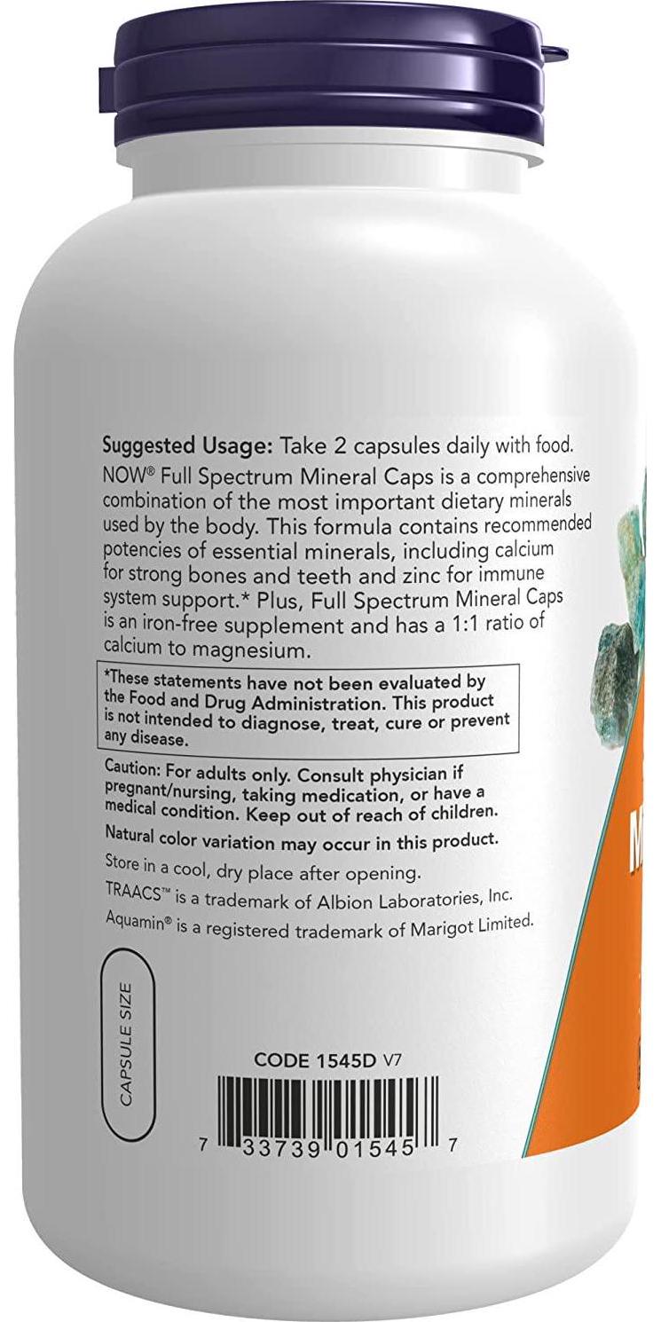 NOW Full Spectrum Mineral Caps,240 Capsules