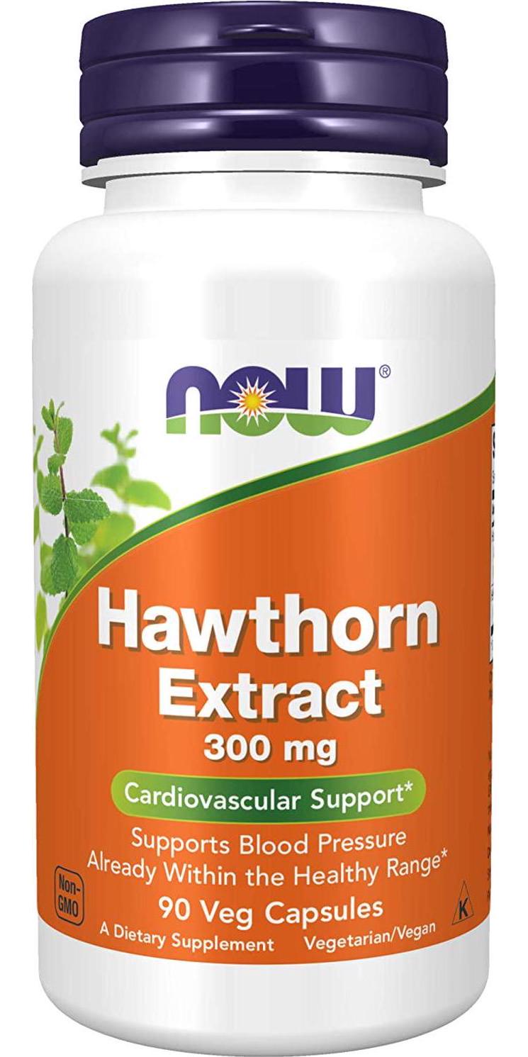 NOW Hawthorn Extract 300 mg,90 Veg Capsules