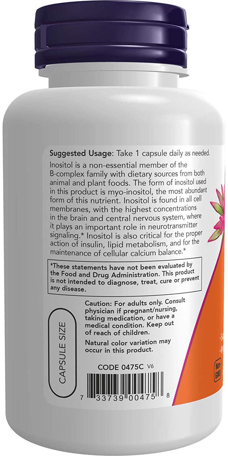 NOW Inositol 500 mg,100 Capsules