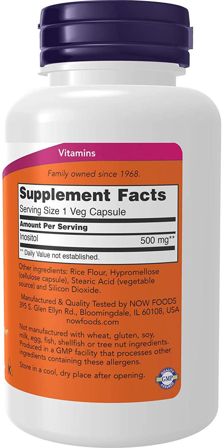 NOW Inositol 500 mg,100 Capsules