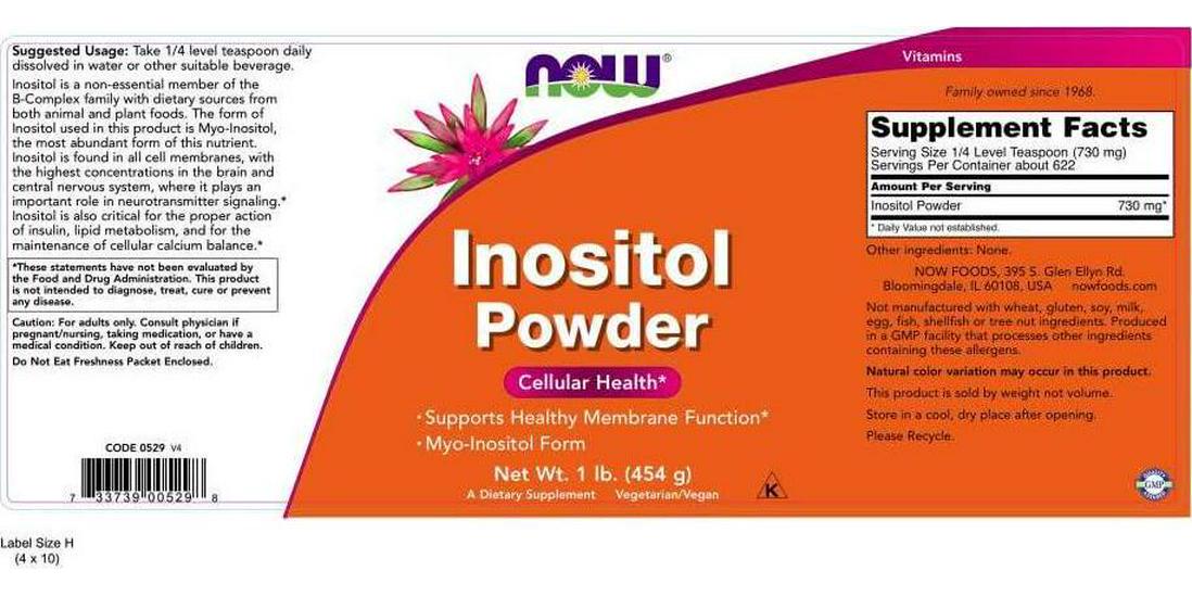 NOW Inositol Powder,1-Pound