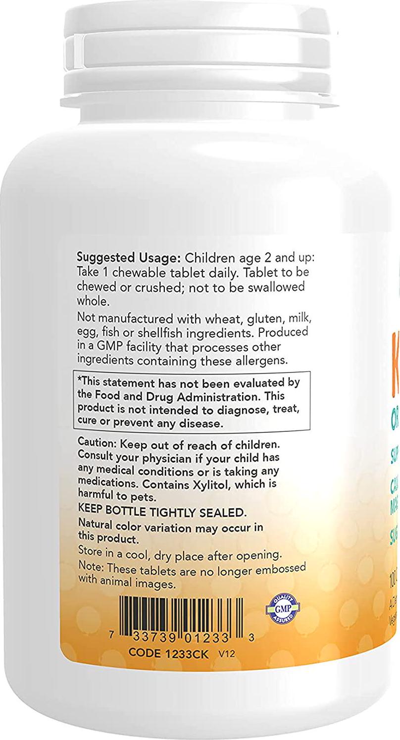 NOW Kid Cal,100 Chewables