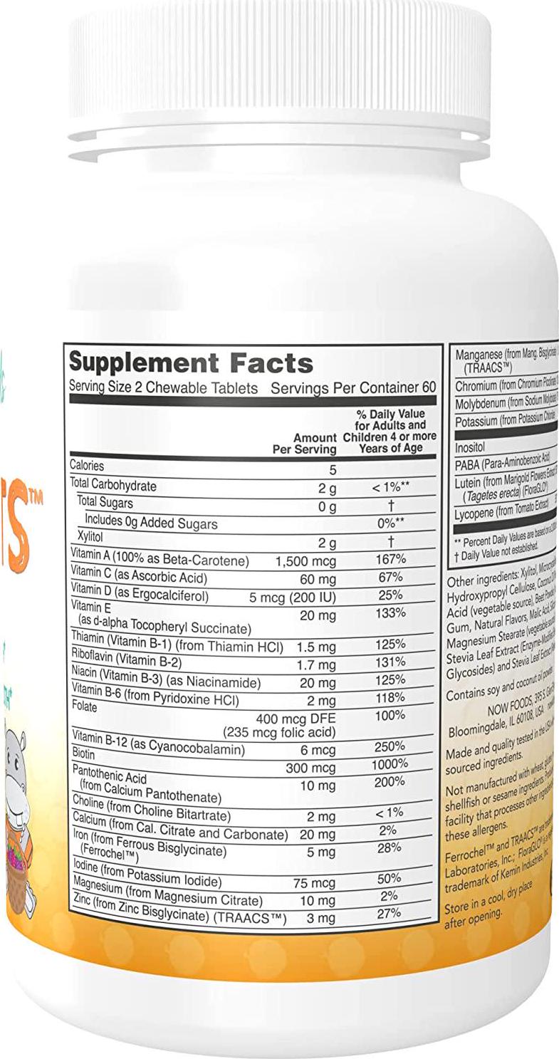 NOW Kid Vits Berry Blast,120 Chewables