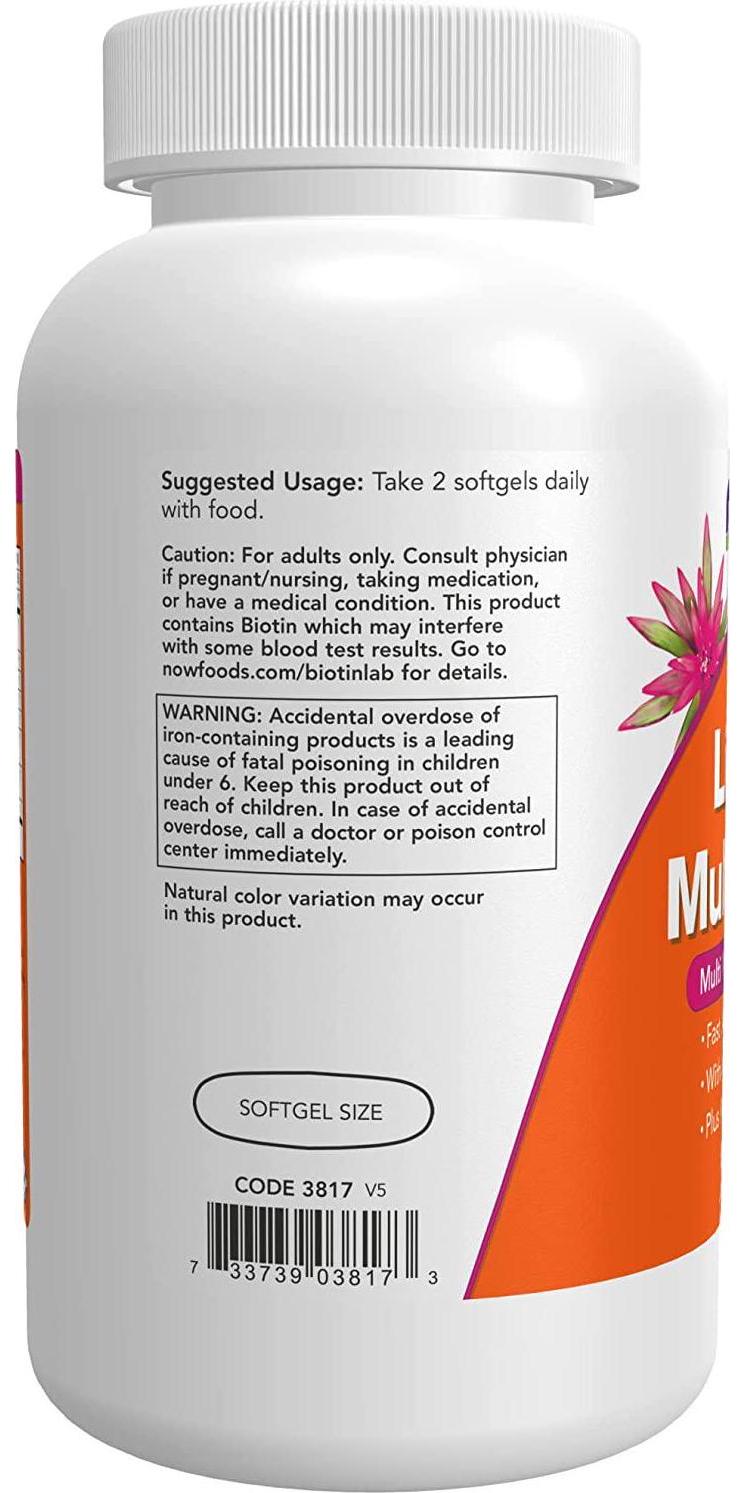 NOW Liquid Multi,180 Softgels