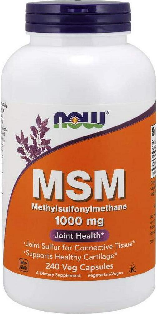 NOW MSM 1000mg, 240 Veg Capsules