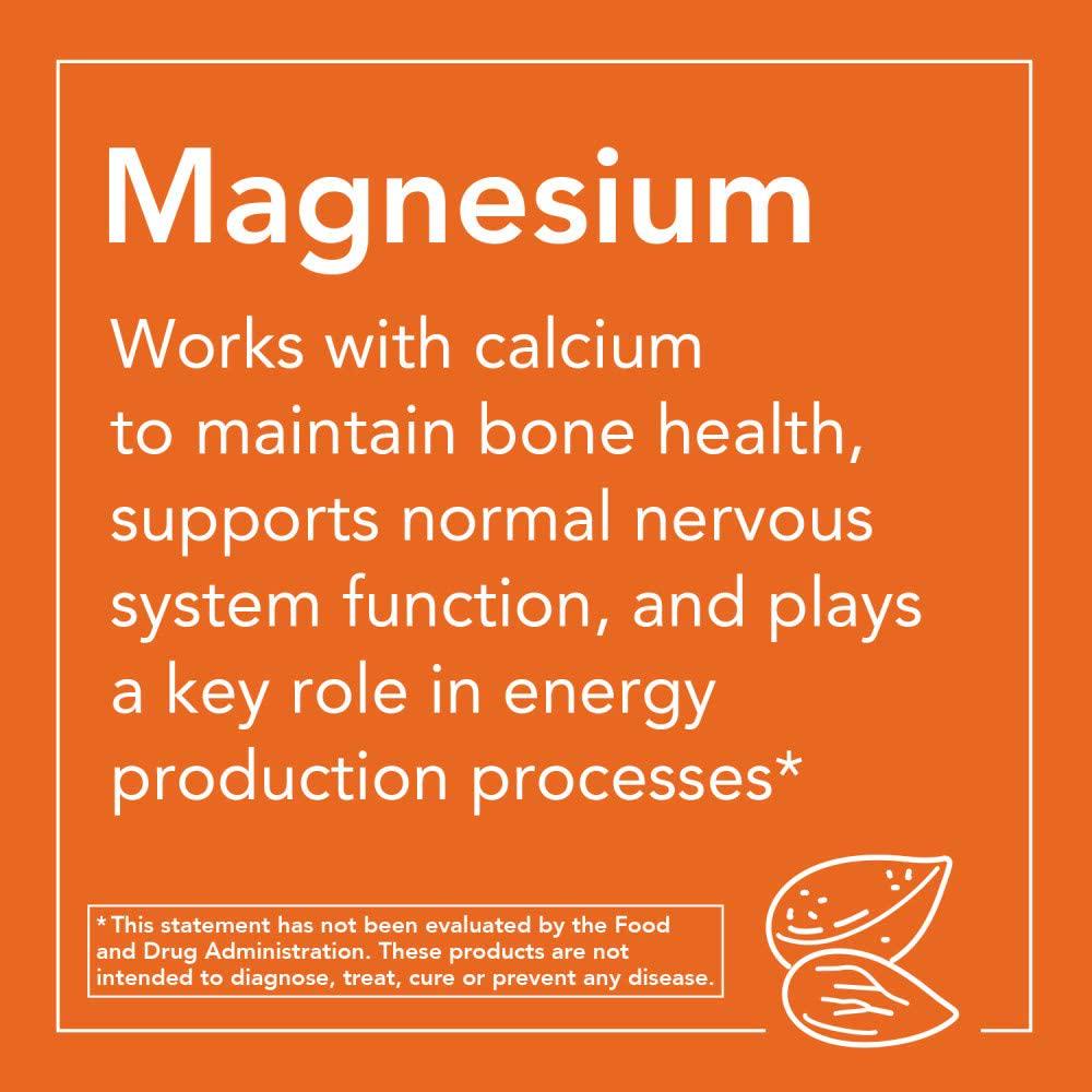 NOW Magnesium 400mg,180 Capsules (Pack of 2)