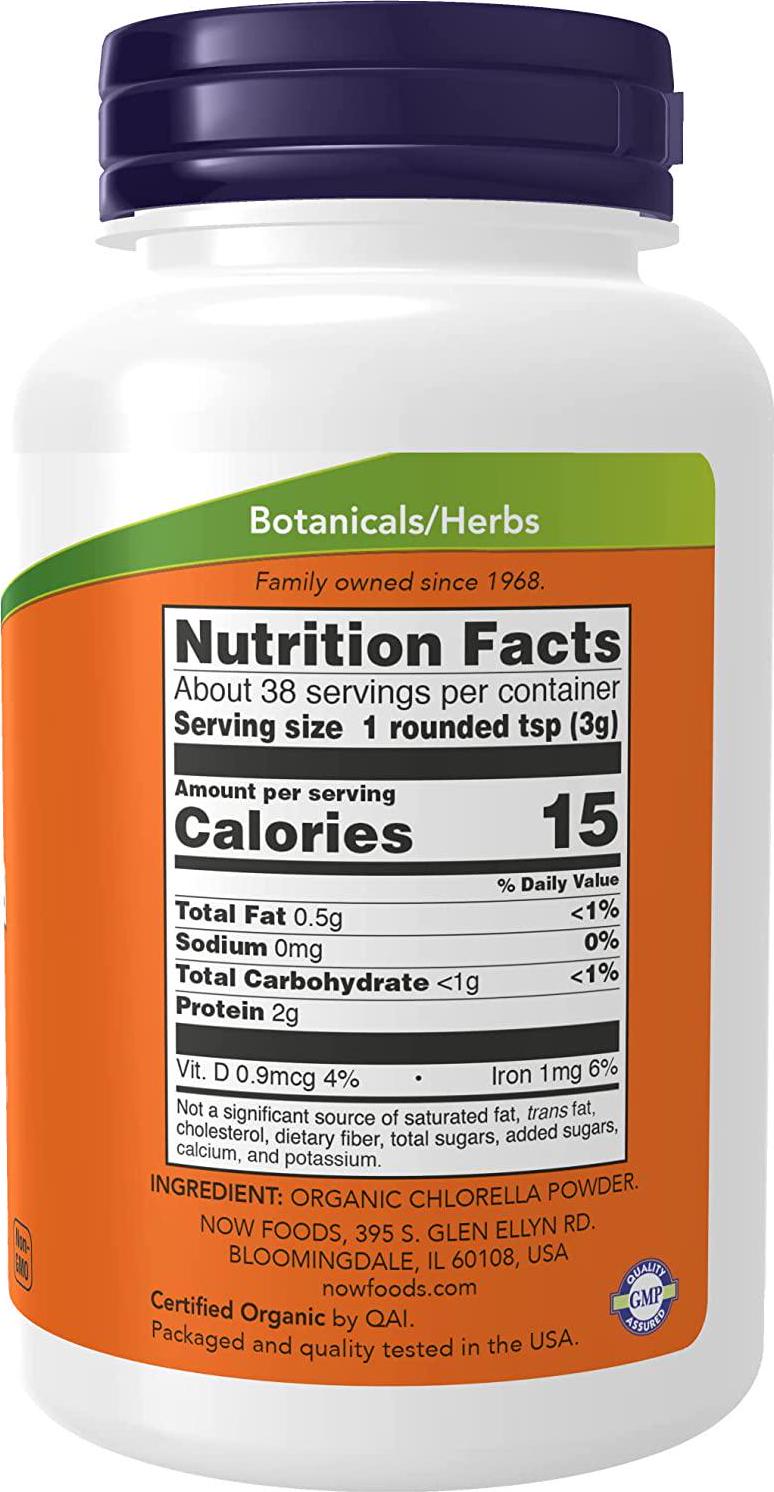 NOW Organic Chlorella Powder,4-Ounce