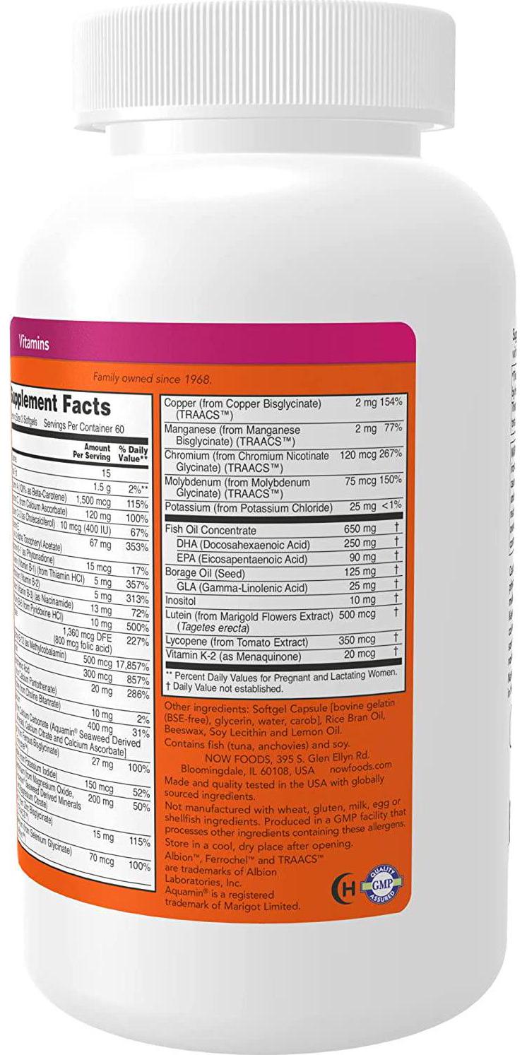 NOW Prenatal Gels + DHA,180 Softgels