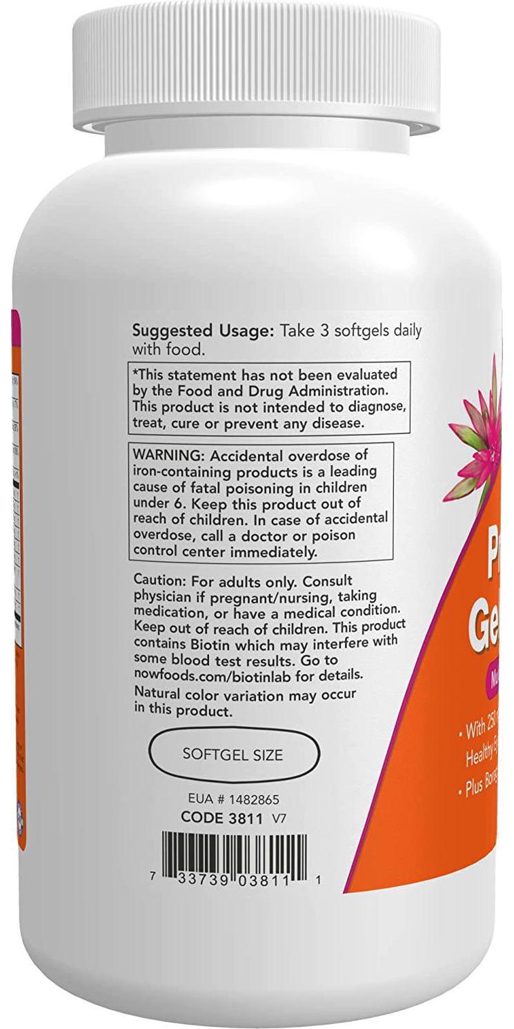 NOW Prenatal Gels + DHA,180 Softgels