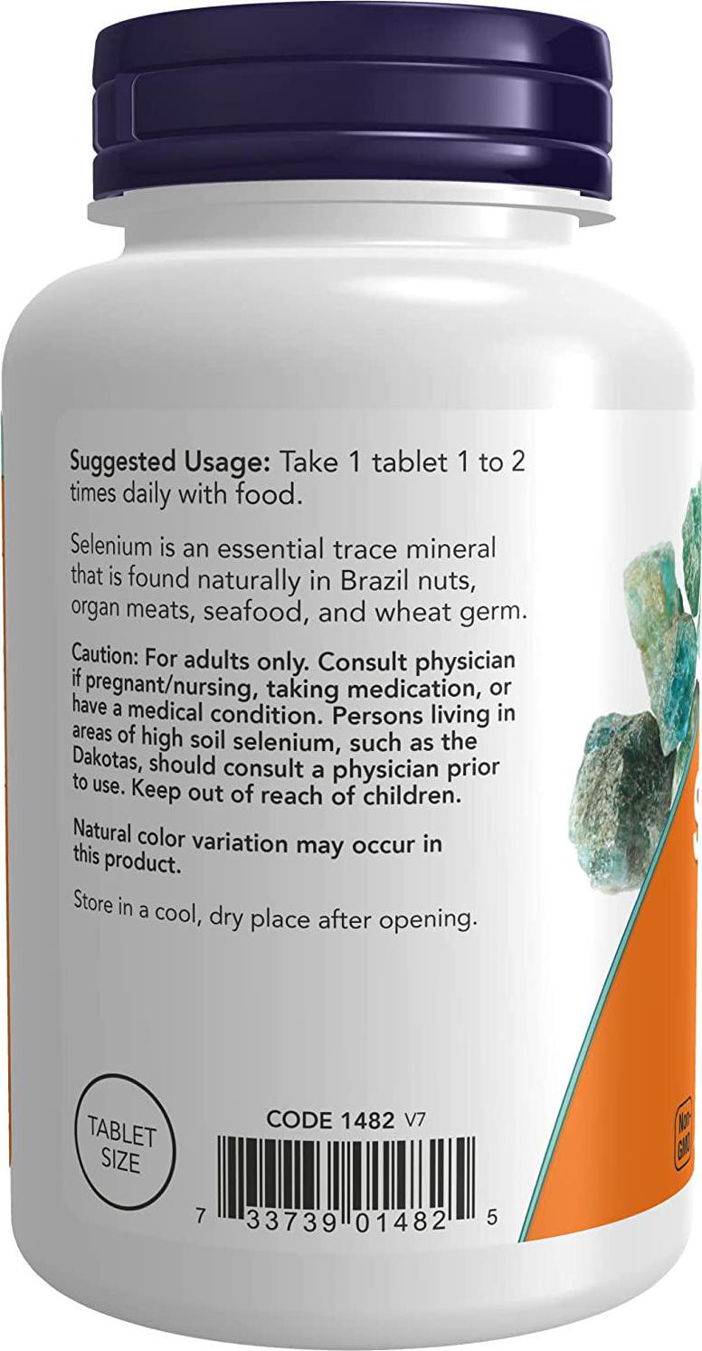 NOW Selenium 100mcg,250 Tablets