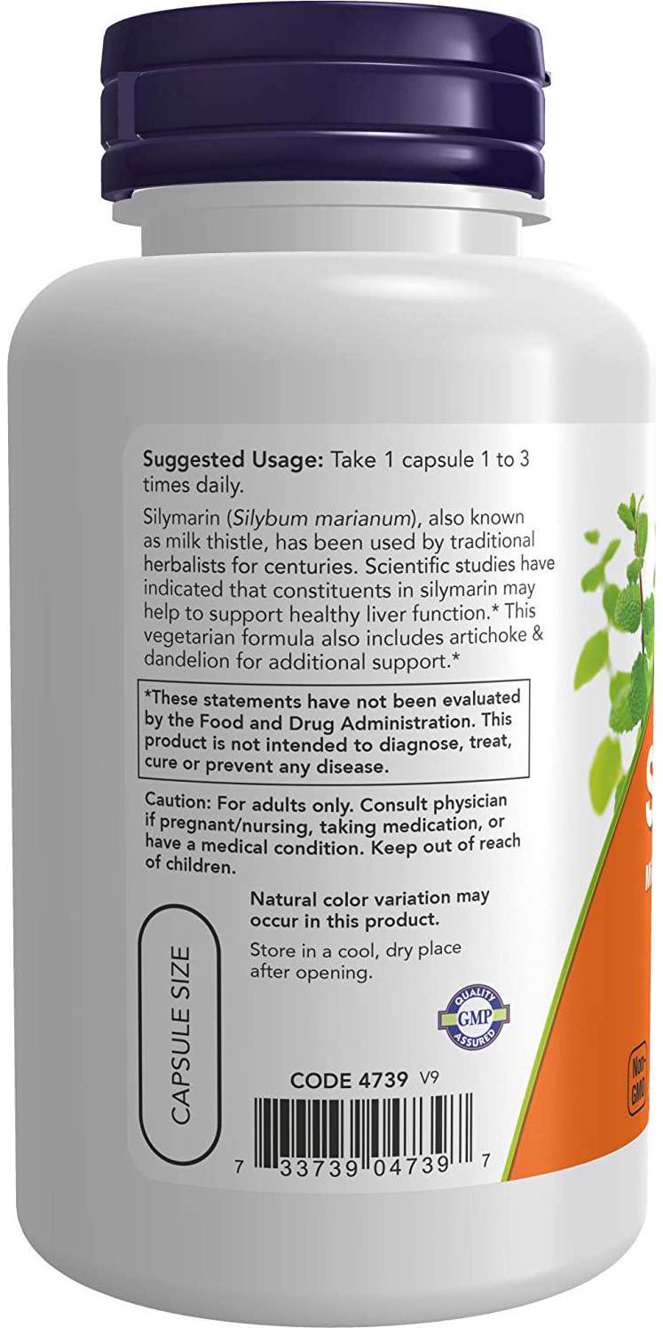 NOW Silymarin 2X - 300 mg,100 Veg Capsules