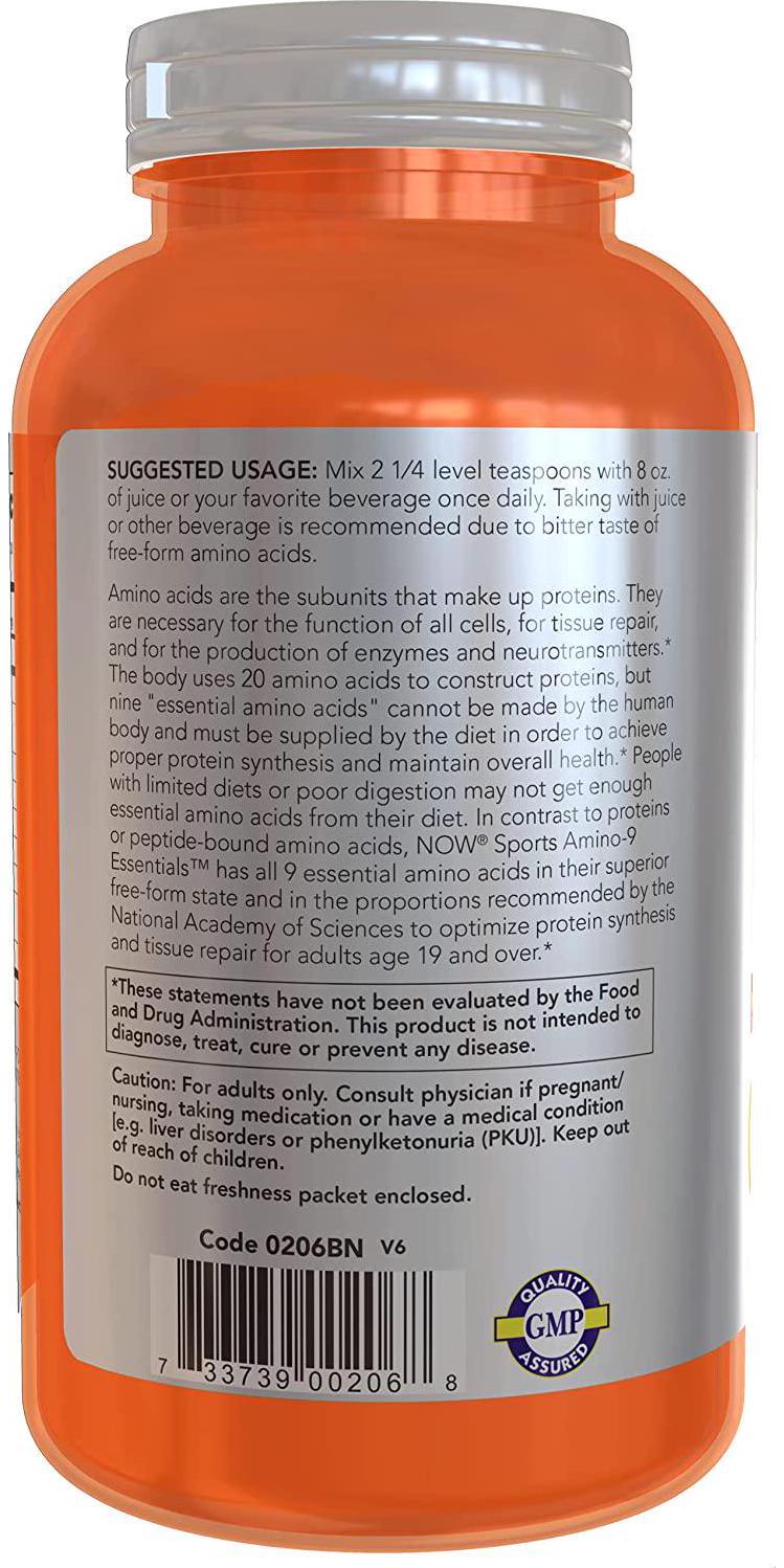 NOW Sports Amino-9 Essentials Powder,330-Grams