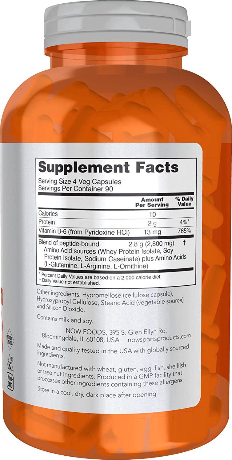 NOW Sports Amino Complete,360 Capsules