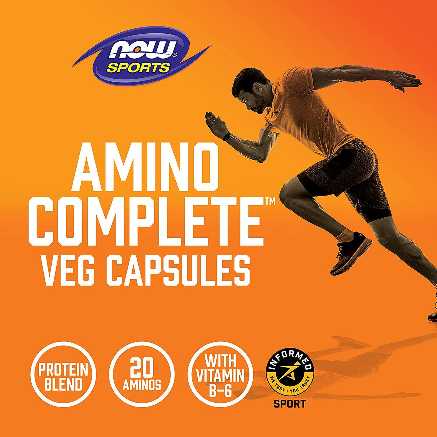 NOW Sports Amino Complete,120 Capsules