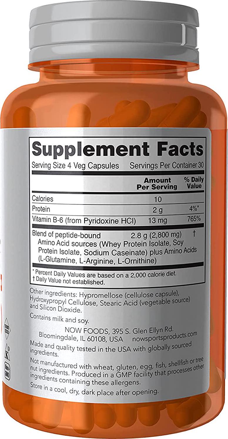 NOW Sports Amino Complete,120 Capsules