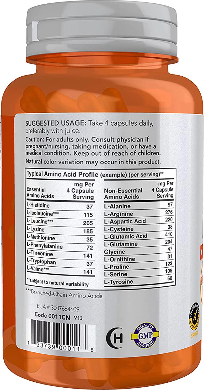 NOW Sports Amino Complete,120 Capsules