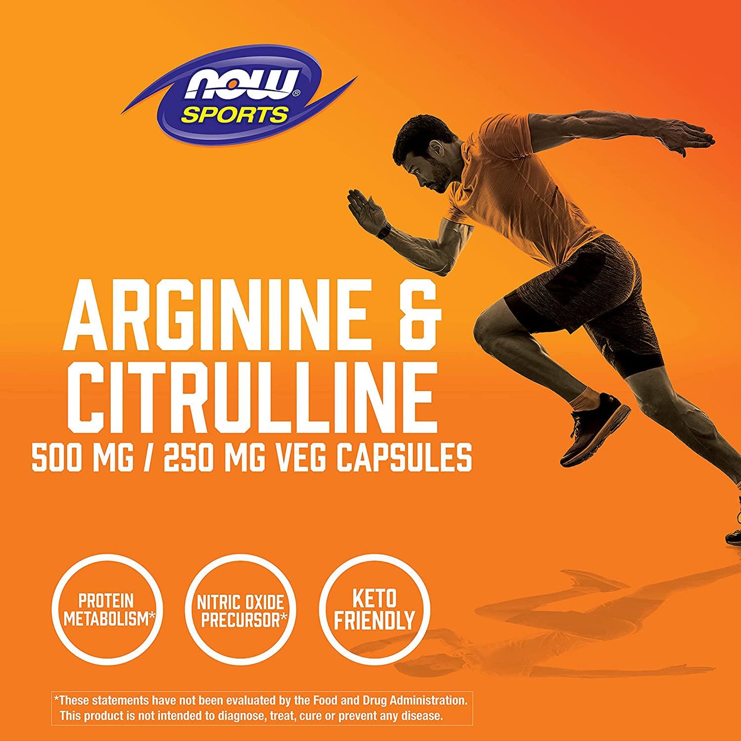 NOW Sports Arginine and Citrulline, 120 Veg Capsules