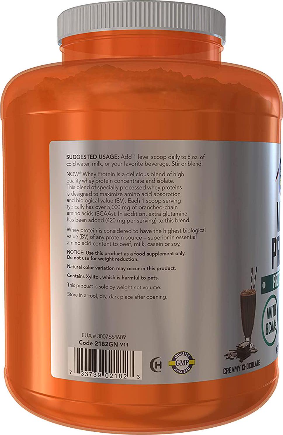 NOW Sports Dutch Chocolate Whey Protein, 6-Pound