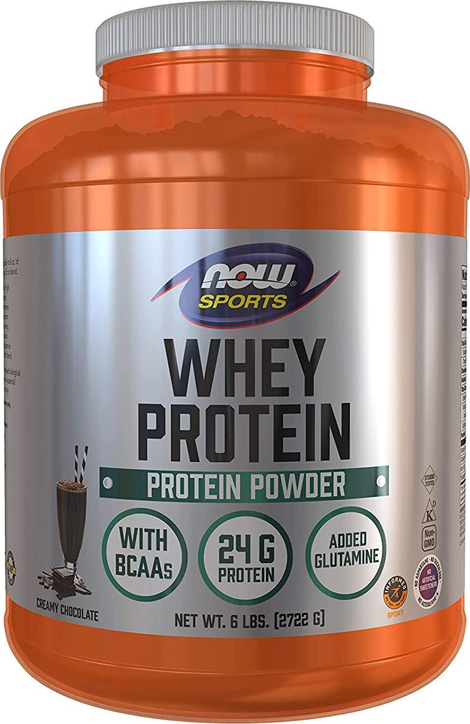 NOW Sports Dutch Chocolate Whey Protein, 6-Pound