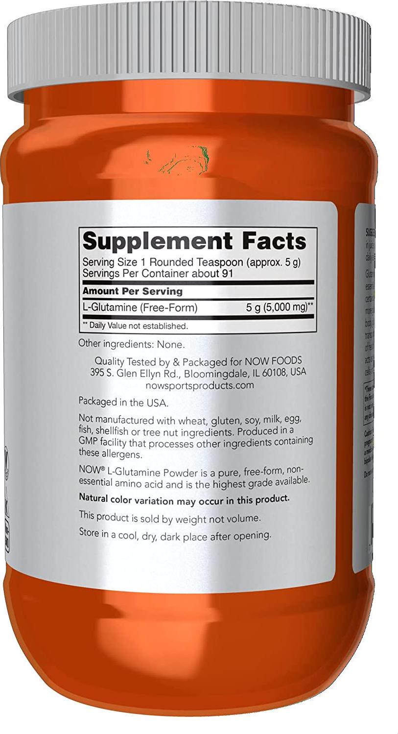 NOW Sports L-Glutamine Powder, 1-Pound