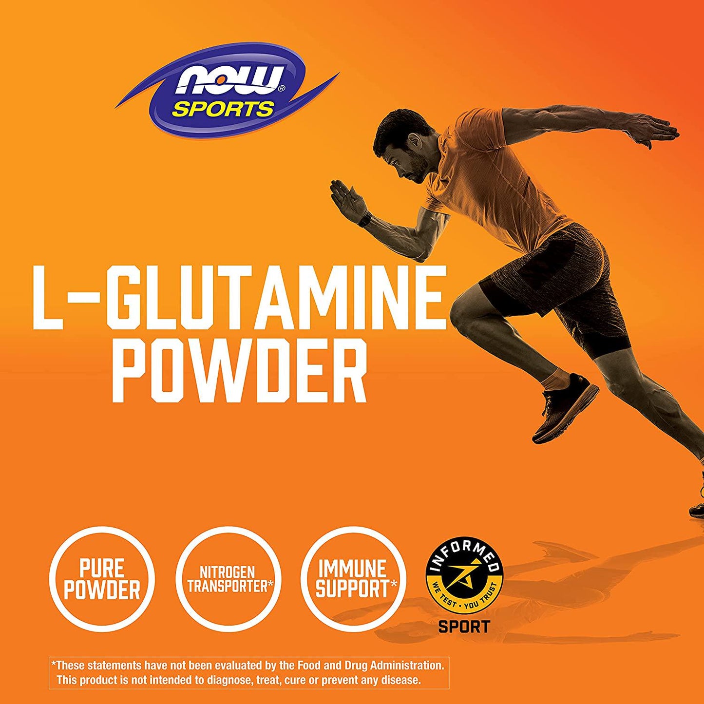 NOW Sports L-Glutamine Powder, 1-Pound