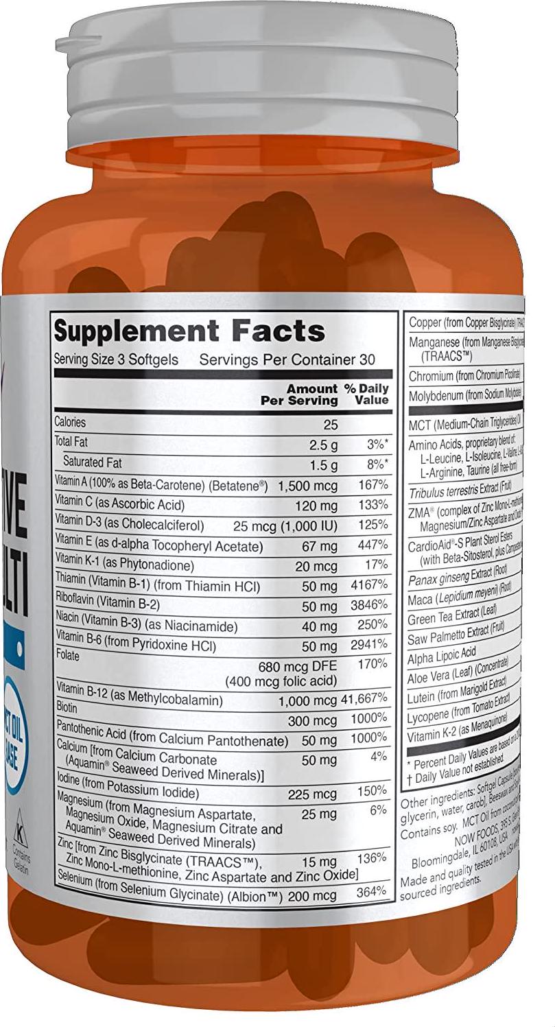 NOW Sports Men's Extreme Sports Multi,90 Softgels