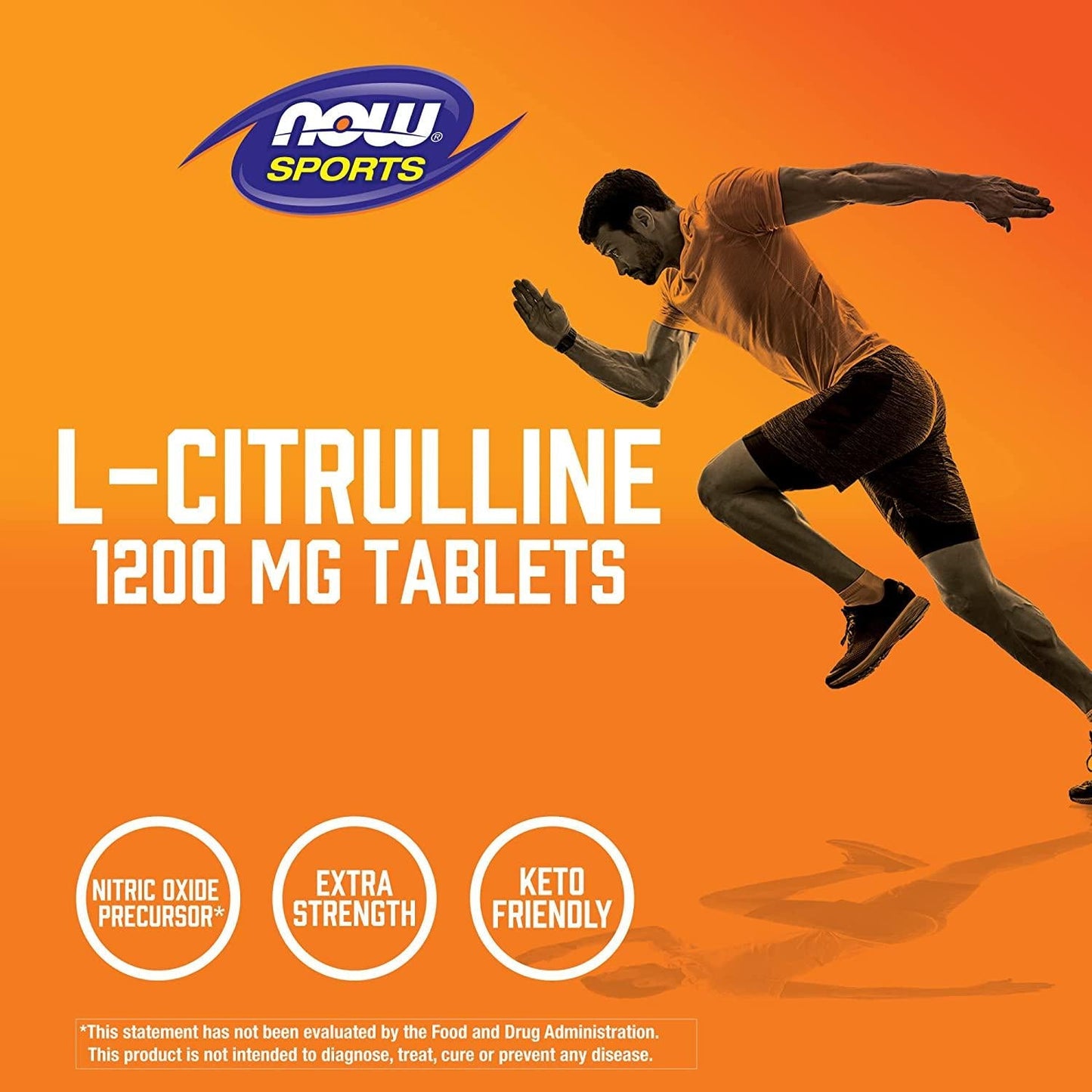 NOW Sports Nutrition, L-Citrulline, Extra Strength 1200 mg, Amino Acid, 120 Tablets (0116)