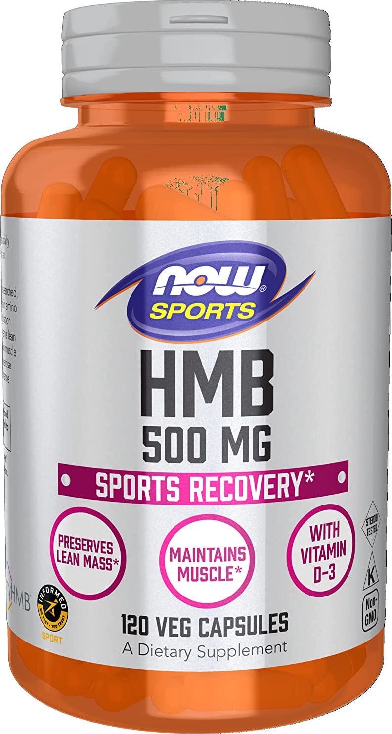NOW Sports Nutrition, HMB ( -Hydroxy -Methylbutyrate) 500 mg, Sports Recovery*, 120 Veg Capsules