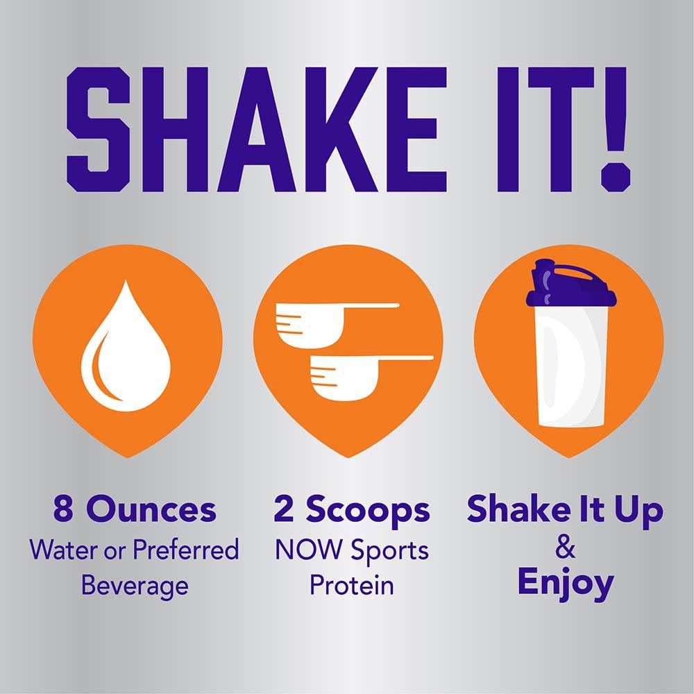 NOW Sports Nutrition, Certified Organic Pea Protein, 11g With BCAAs, Creamy Chocolate Powder, 1.5-Pound