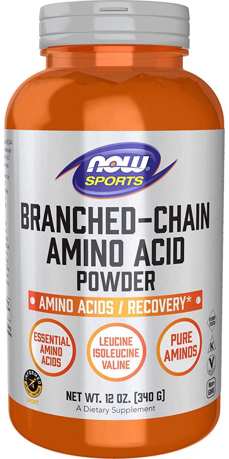 NOW Sports Nutrition, Branched Chain Amino Acid Powder with Leucine, Isoleucine, and Valine, 12-Ounce