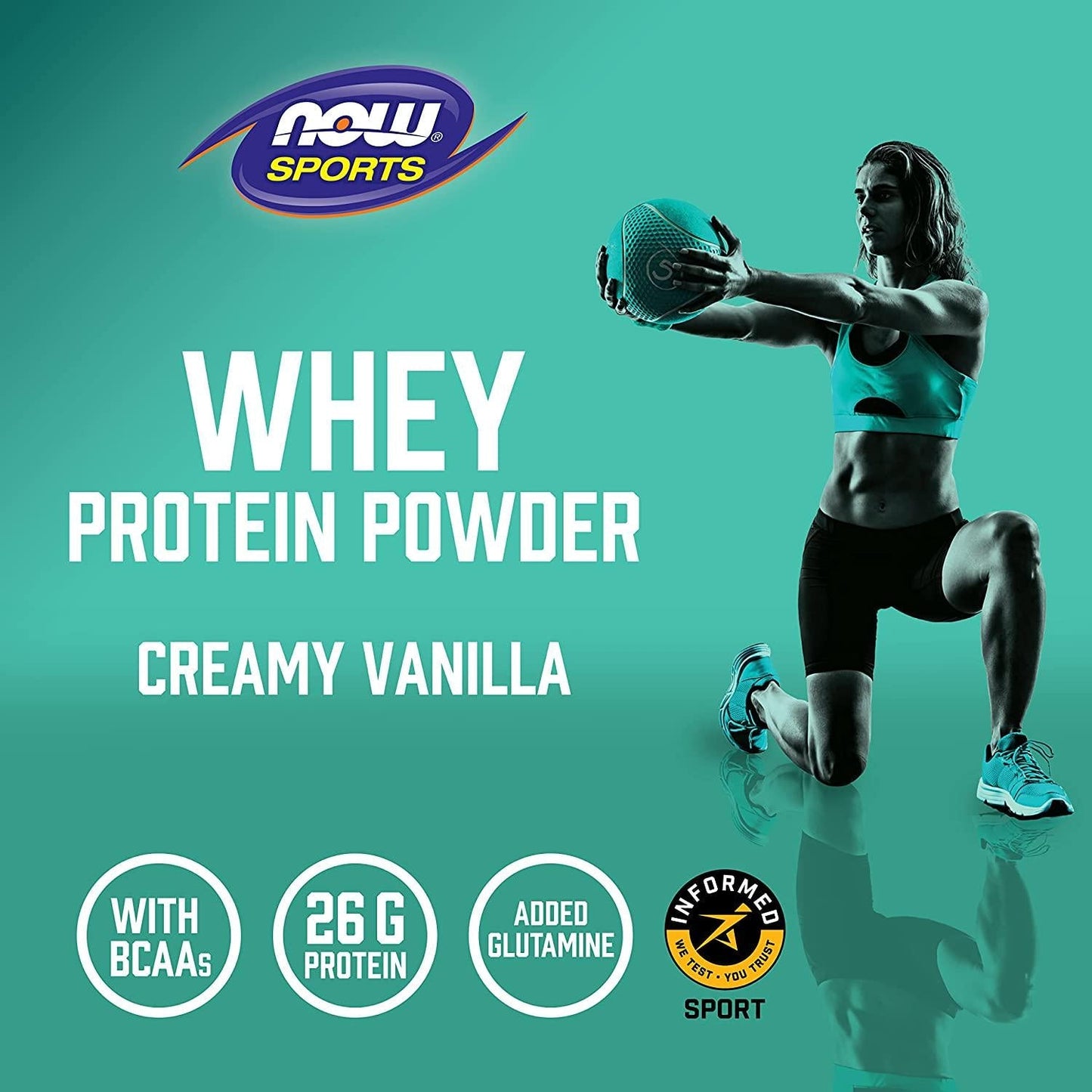 NOW Sports Nutrition, Whey Protein Powder, Creamy Vanilla, 6-Pound