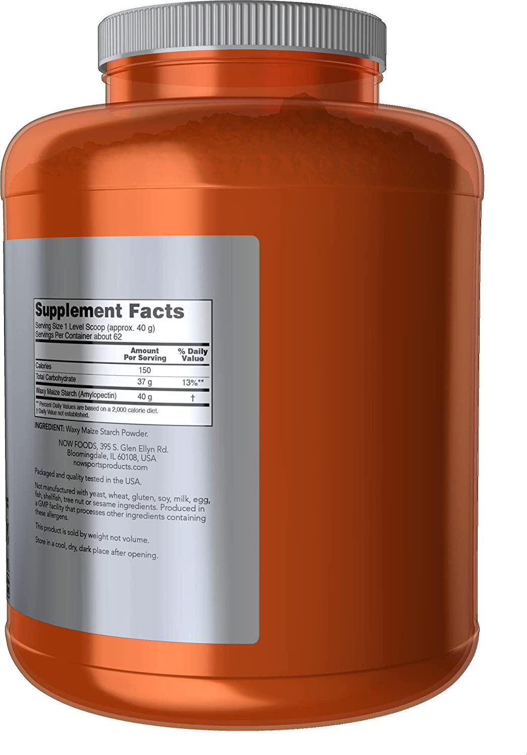 NOW Sports Nutrition, Waxy Maize Powder, Endurance*/Energy Production*/Recovery*, 5.5-Pound