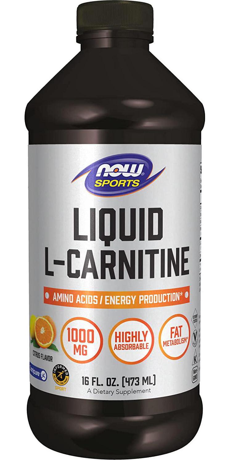 NOW Sports Nutrition, L-Carnitine Liquid 1000 mg, Highly Absorbable, Citrus, 16-Ounce
