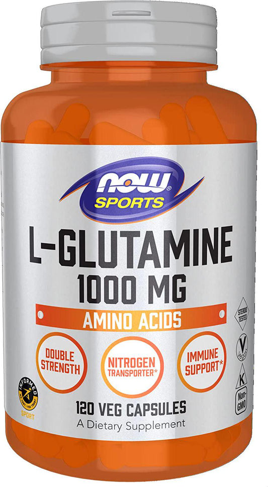 NOW Sports Nutrition, L-Glutamine, Double Strength 1000 mg, 120 Capsules