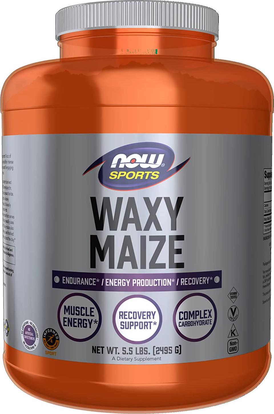NOW Sports Nutrition, Waxy Maize Powder, Endurance*/Energy Production*/Recovery*, 5.5-Pound