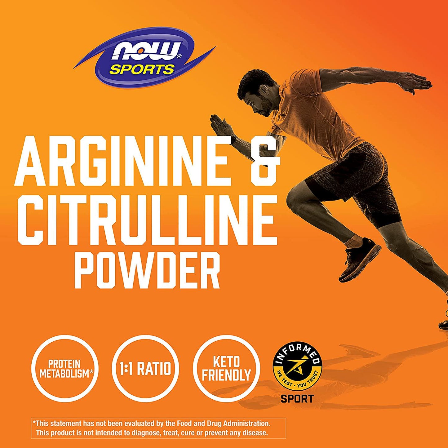 NOW Sports Nutrition, Arginine and Citrulline Powder, 12-Ounce