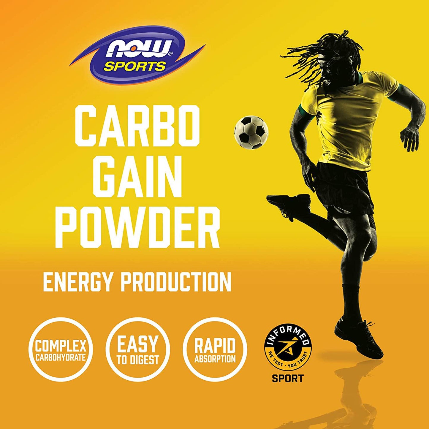NOW Sports Nutrition, Carbo Gain Powder (Maltodextrin), Rapid Absorption, Energy Production, 8-Pound