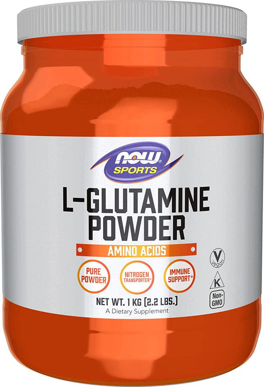 NOW Sports Nutrition, L-Glutamine Pure Powder, Nitrogen Transporter*, Amino Acid, 35.3-Ounce