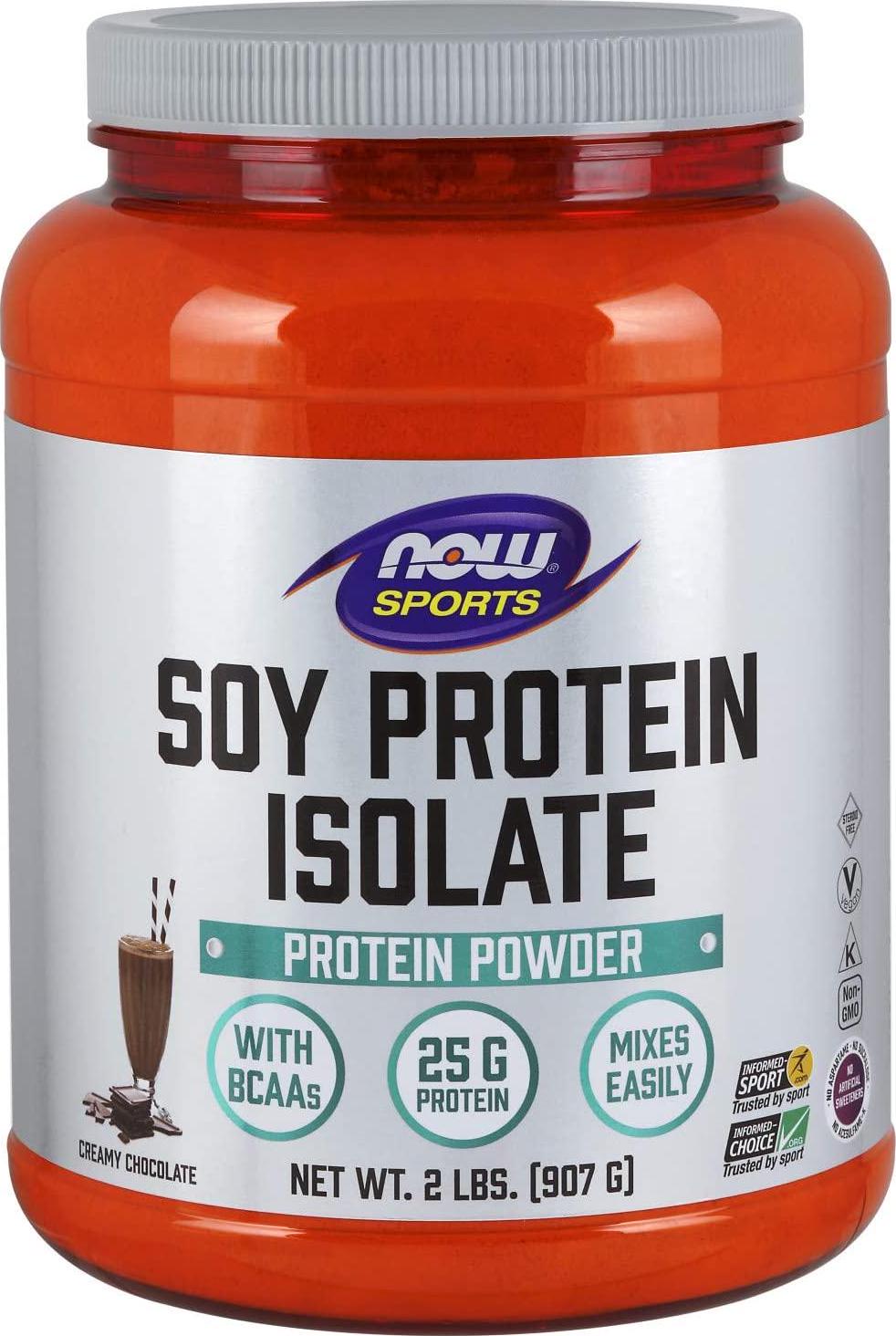 NOW Sports Soy Protein Isolate, Natural Chocolate, 2-Pound