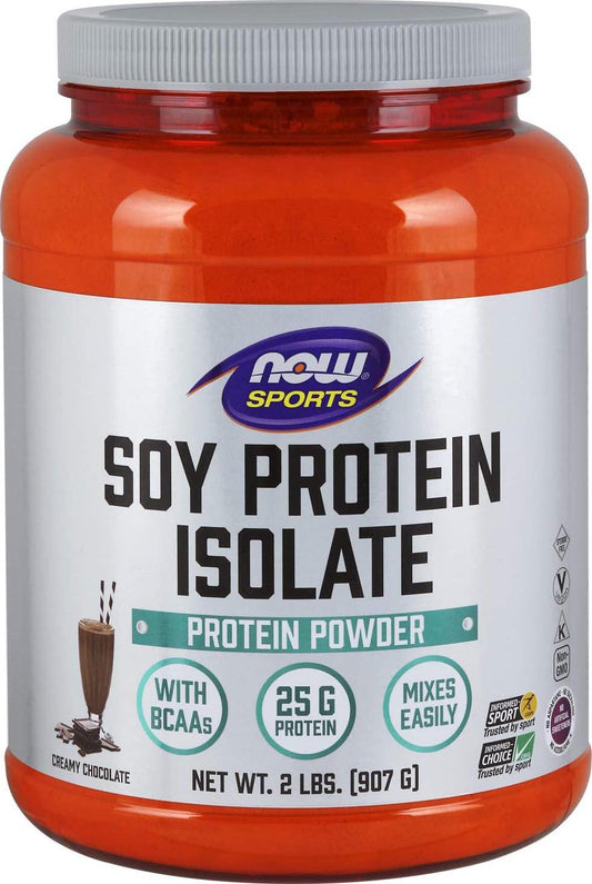 NOW Sports Soy Protein Isolate, Natural Chocolate, 2-Pound