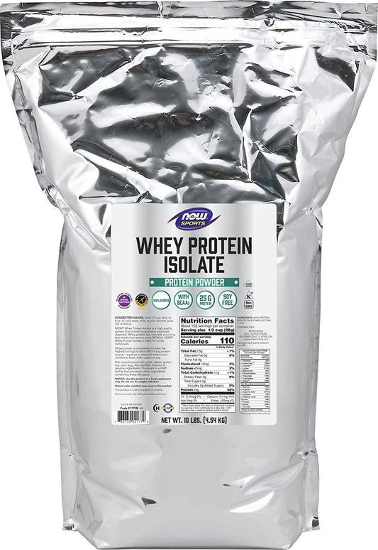 NOW Sports Whey Protein, Isolate Pure, 10-Pound