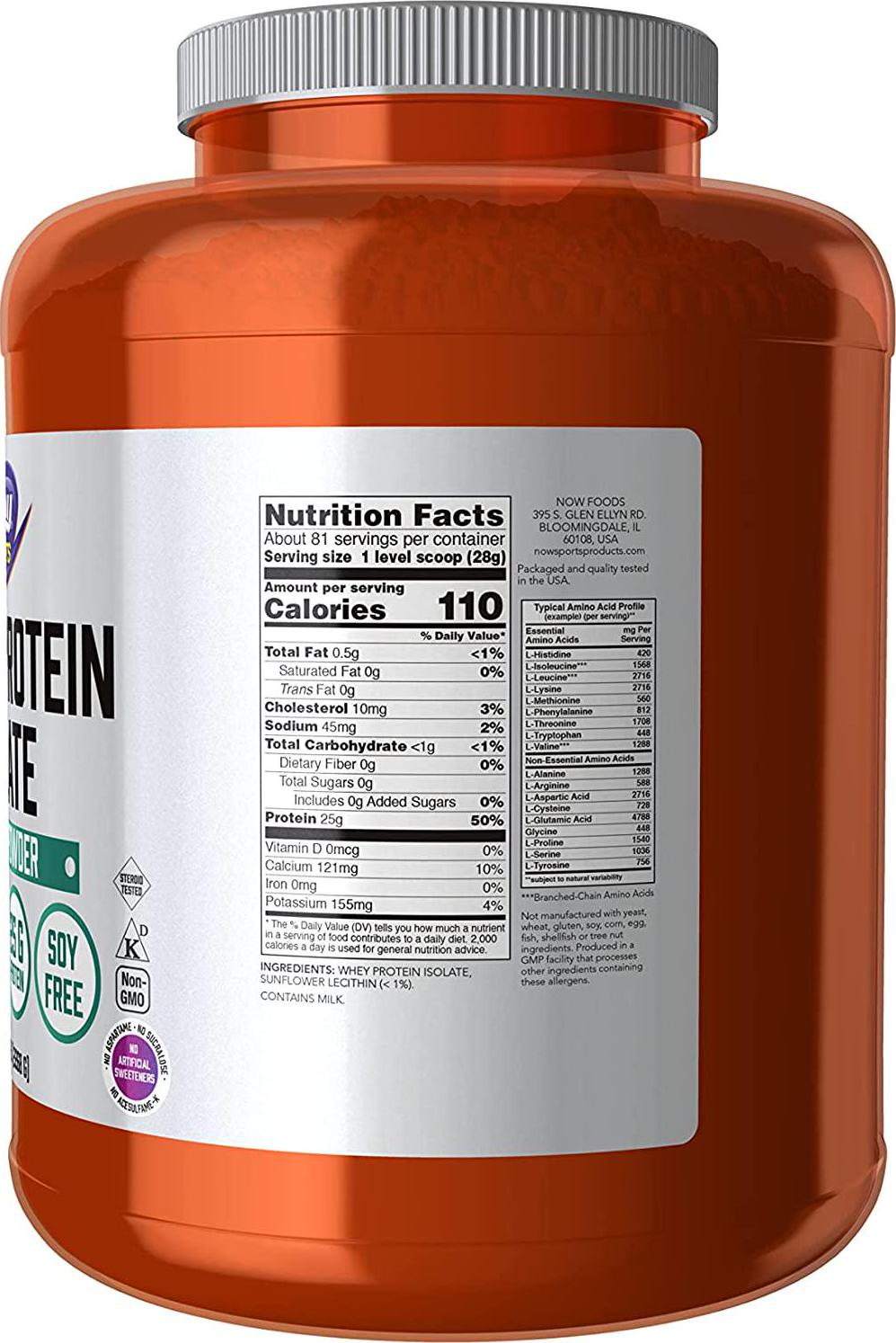 NOW Sports Whey Protein Isolate,5-Pound