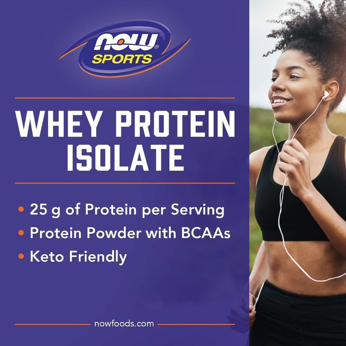 NOW Sports Whey Protein, Isolate Pure, 10-Pound