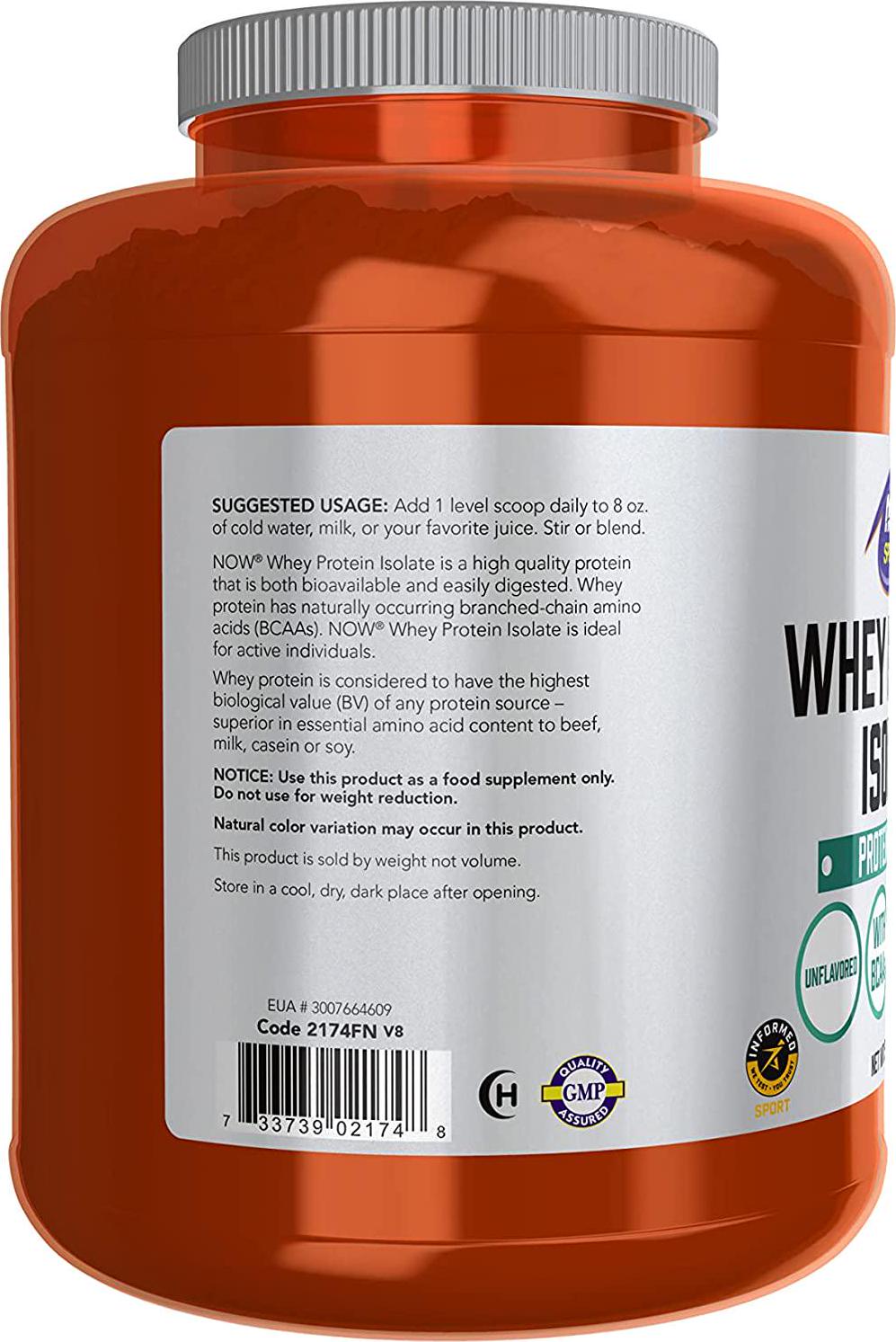 NOW Sports Whey Protein Isolate,5-Pound