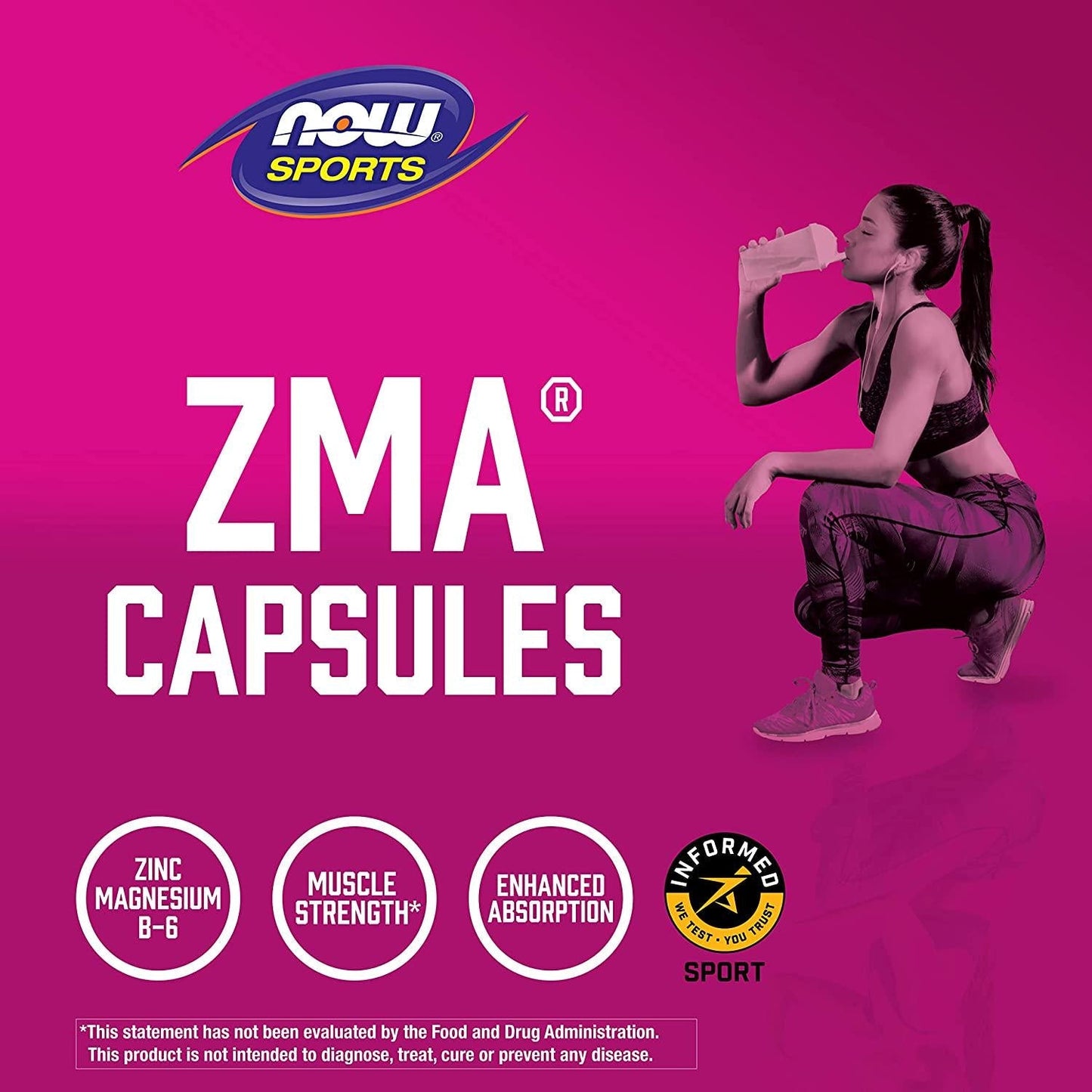NOW Sports ZMA,180 Capsules
