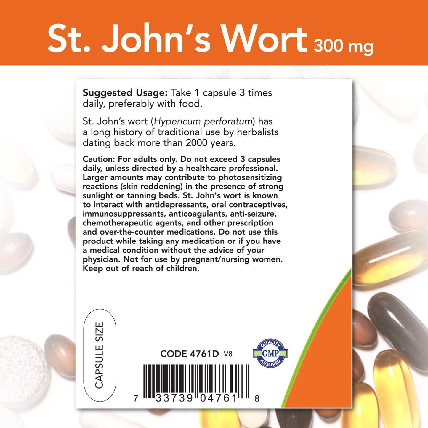 NOW St. John's Wort,250 Veg Capsules