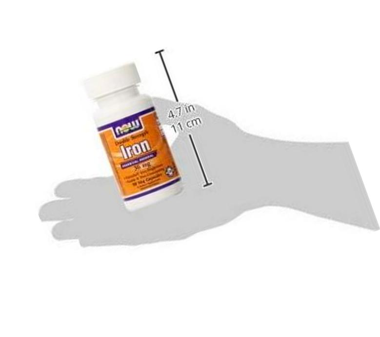 NOW Supplements, Iron 36 mg, 90 Veg Capsules